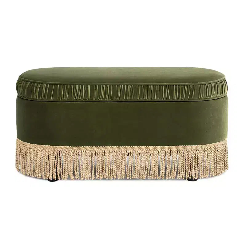 Panca contenitore ovale Jennifer Taylor Home Serena 38 pouf