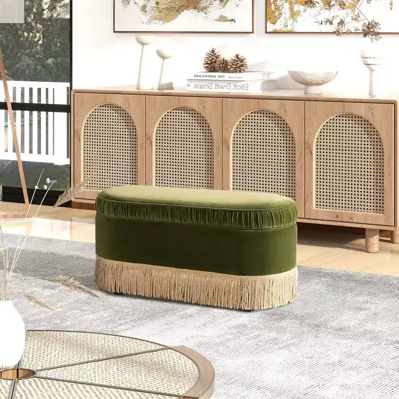Panca contenitore ovale Jennifer Taylor Home Serena 38 pouf