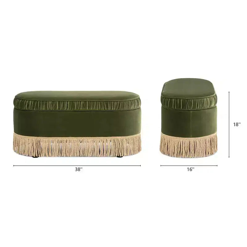 Panca contenitore ovale Jennifer Taylor Home Serena 38 pouf