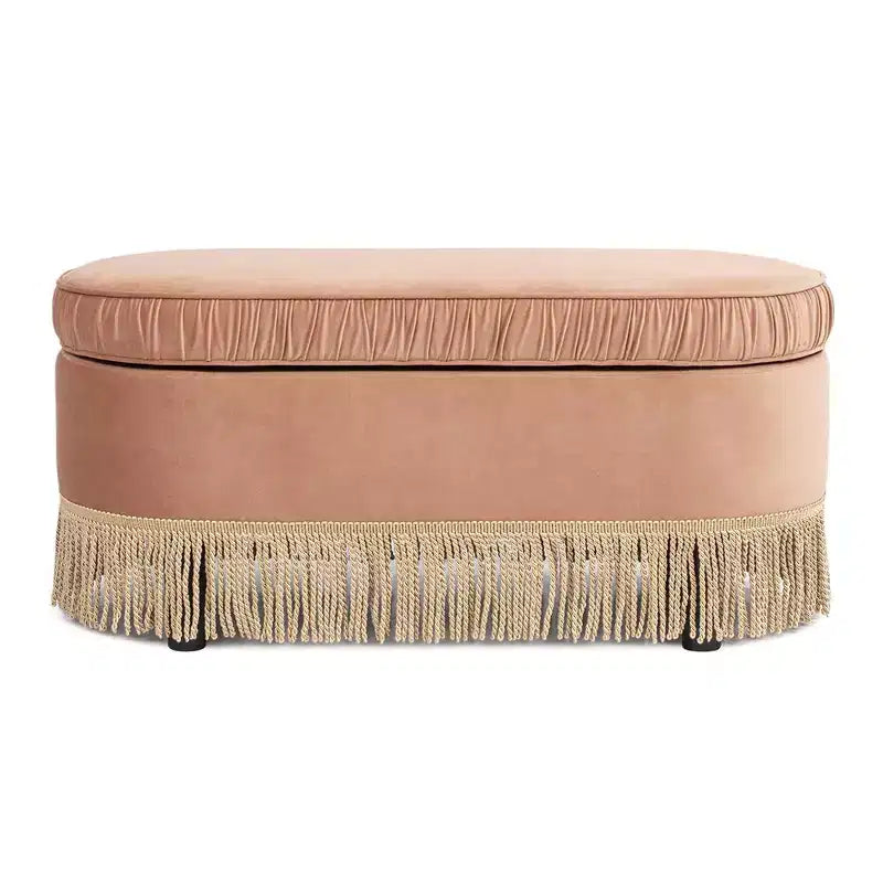 Panca contenitore ovale Jennifer Taylor Home Serena 38 pouf