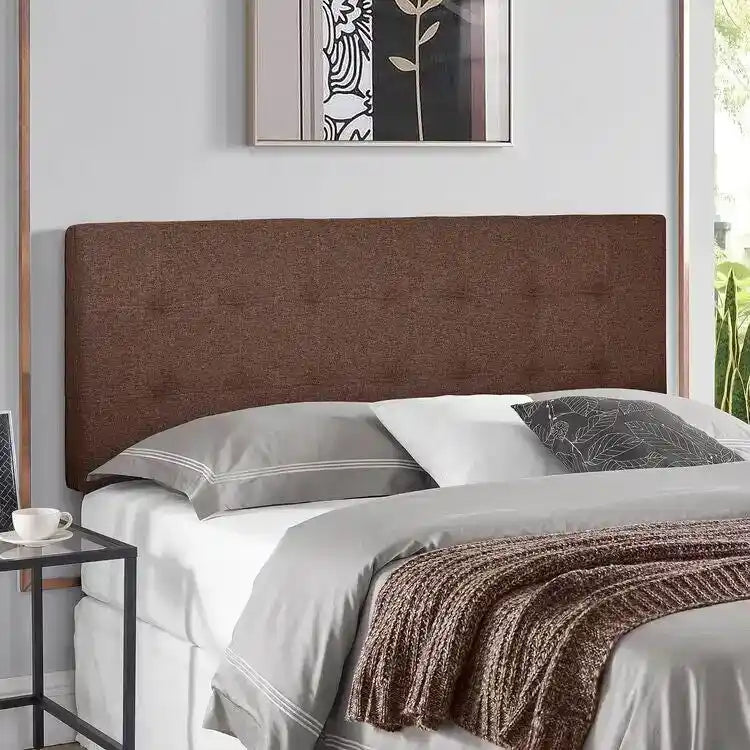 Testata da letto queen-size imbottita, testiera imbottita regolabile in altezza, testiera in tessuto imbottito di alta qualità.