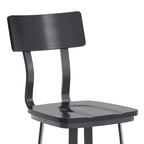 Sgabello da bar per ristorante Flash Furniture con sedile e schienale in legno e struttura verniciata a polvere