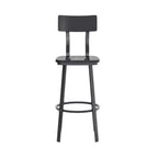 Sgabello da bar per ristorante Flash Furniture con sedile e schienale in legno e struttura verniciata a polvere
