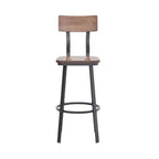Sgabello da bar per ristorante Flash Furniture con sedile e schienale in legno e struttura verniciata a polvere