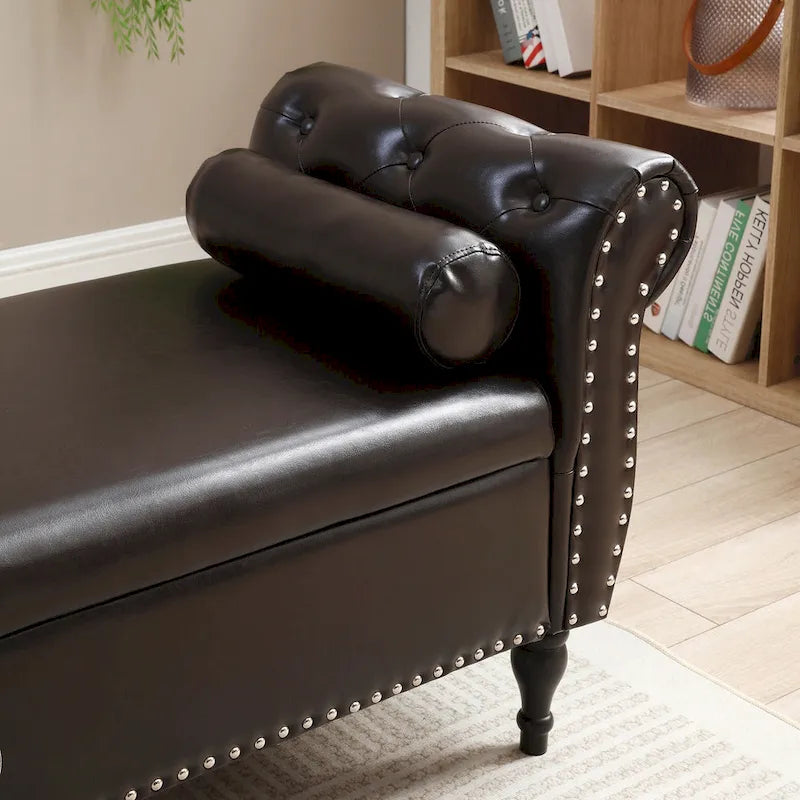 Pouf contenitore rettangolare in velluto, sgabello-panca da divano