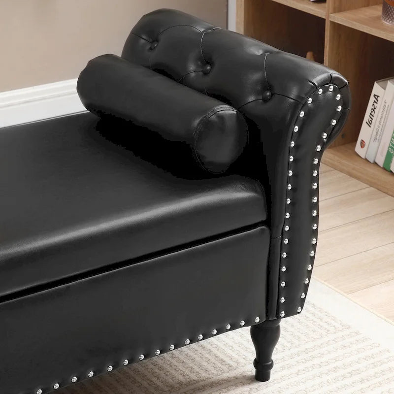 Pouf contenitore rettangolare in velluto, sgabello-panca da divano