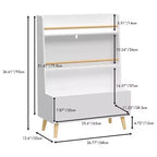 Scaffale per libri per bambini con organizer per giocattoli, libreria in legno a 3 livelli per bambini, organizer per giocattoli con gambe, libreria per la cameretta dei bambini, bianco
