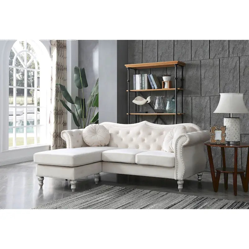 Divano Hollywood Velvet con Chaise Longue Reversibile
