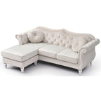 Divano Hollywood Velvet con Chaise Longue Reversibile