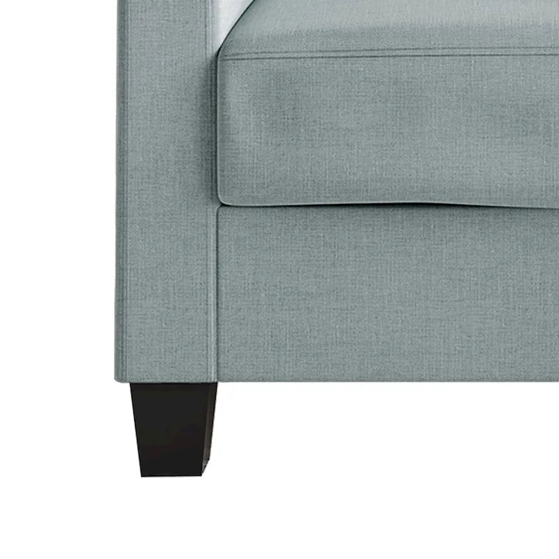 Divano rivestito in lino pulito e minimalista