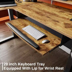 Scrivania angolare EUREKA ERGONOMIC 60x23 regolabile in altezza con set di accessori