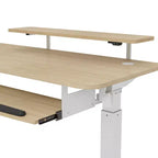 Scrivania angolare EUREKA ERGONOMIC 60x23 regolabile in altezza con set di accessori