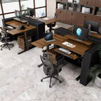Scrivania angolare EUREKA ERGONOMIC 60x23 regolabile in altezza con set di accessori
