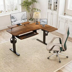 Scrivania angolare EUREKA ERGONOMIC 60x23 regolabile in altezza con set di accessori