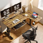 Scrivania angolare EUREKA ERGONOMIC 60x23 regolabile in altezza con set di accessori