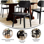 Flash Furniture Verona Set di 2 Sedie da Pranzo Commerciali in Legno Massello con Schienale Curvo Ovale