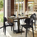 Flash Furniture Verona Set di 2 Sedie da Pranzo Commerciali in Legno Massello con Schienale Curvo Ovale