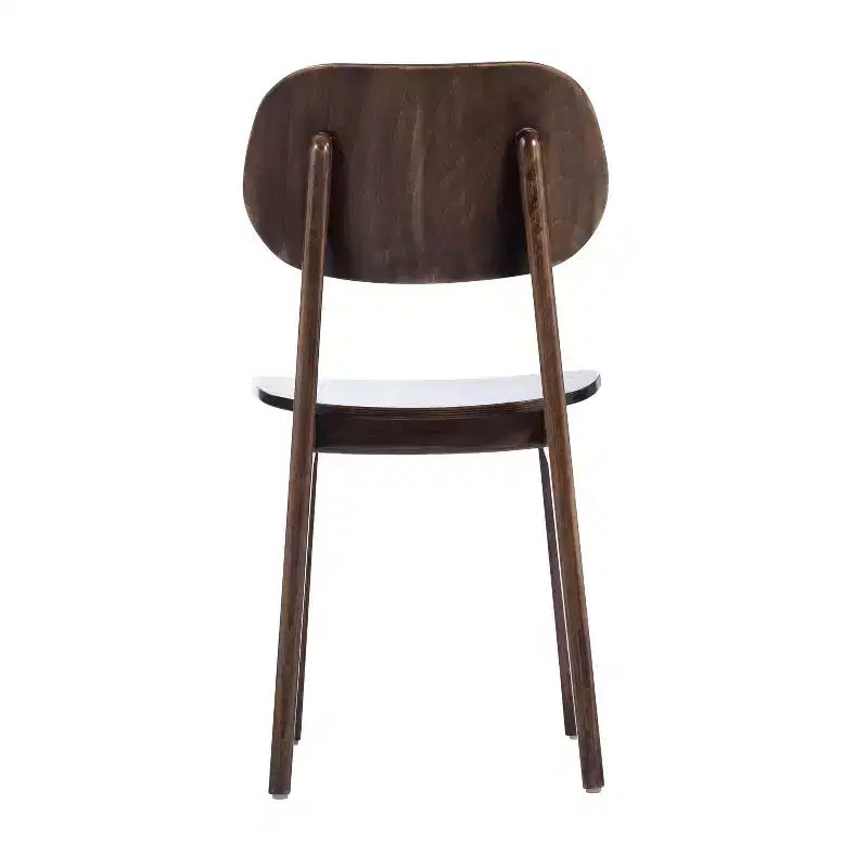 Flash Furniture Verona Set di 2 Sedie da Pranzo Commerciali in Legno Massello con Schienale Curvo Ovale