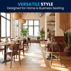 Flash Furniture Verona Set di 2 Sedie da Pranzo Commerciali in Legno Massello con Schienale Curvo Ovale