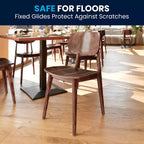 Flash Furniture Verona Set di 2 Sedie da Pranzo Commerciali in Legno Massello con Schienale Curvo Ovale