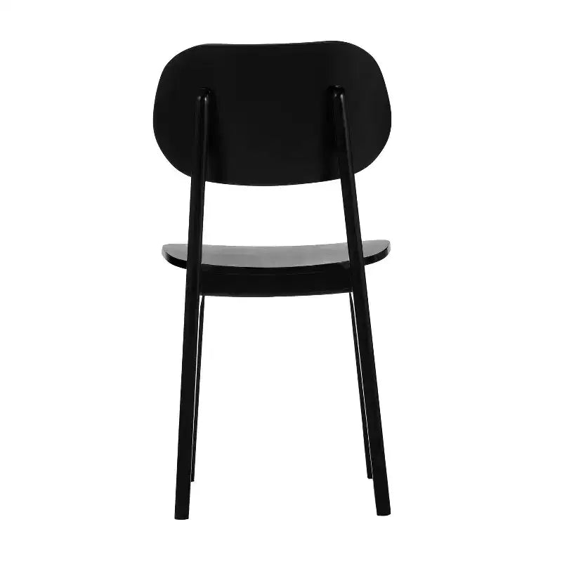 Flash Furniture Verona Set di 2 Sedie da Pranzo Commerciali in Legno Massello con Schienale Curvo Ovale