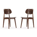 Flash Furniture Verona Set di 2 Sedie da Pranzo Commerciali in Legno Massello con Schienale Curvo Ovale