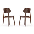 Flash Furniture Verona Set di 2 Sedie da Pranzo Commerciali in Legno Massello con Schienale Curvo Ovale