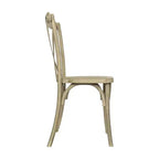Flash Furniture HERCULES Confezione da 2 sedie con schienale a croce in resina effetto legno per interni/esterni uso commerciale