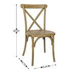 Flash Furniture HERCULES Confezione da 2 sedie con schienale a croce in resina effetto legno per interni/esterni uso commerciale