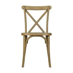 Flash Furniture HERCULES Confezione da 2 sedie con schienale a croce in resina effetto legno per interni/esterni uso commerciale
