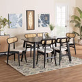 Baxton Studio Tarana Mid-Century Modern Wood 7-Piece Dining Set