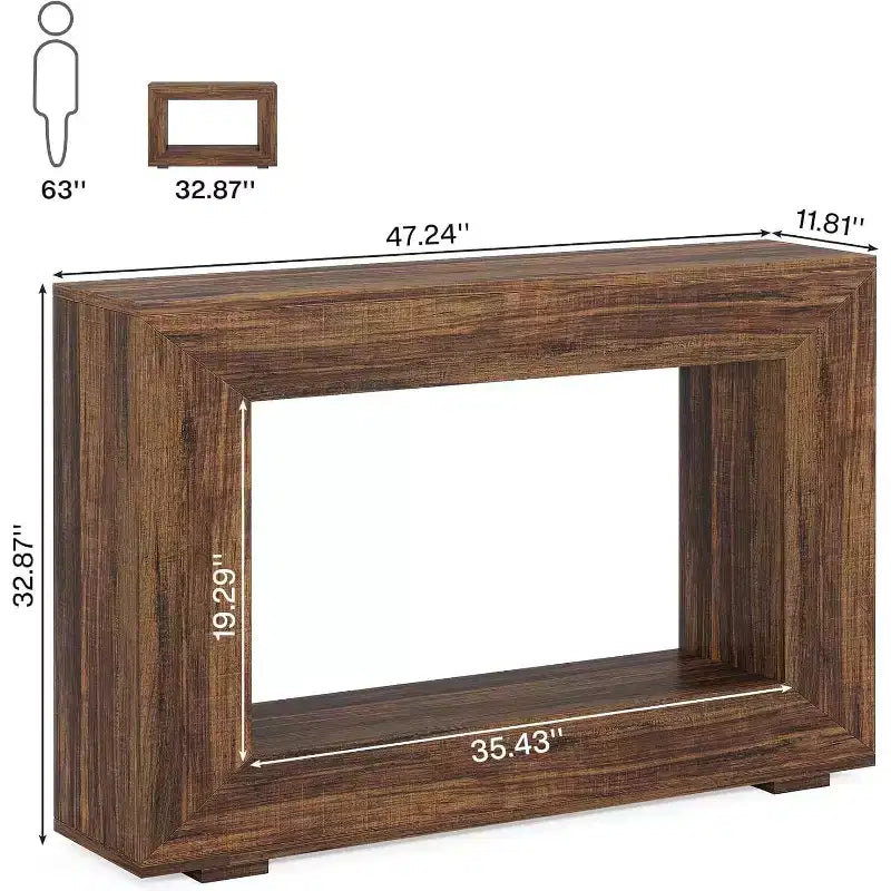 Tribesigns Tavolo consolle da ingresso stile rustico 47 pollici