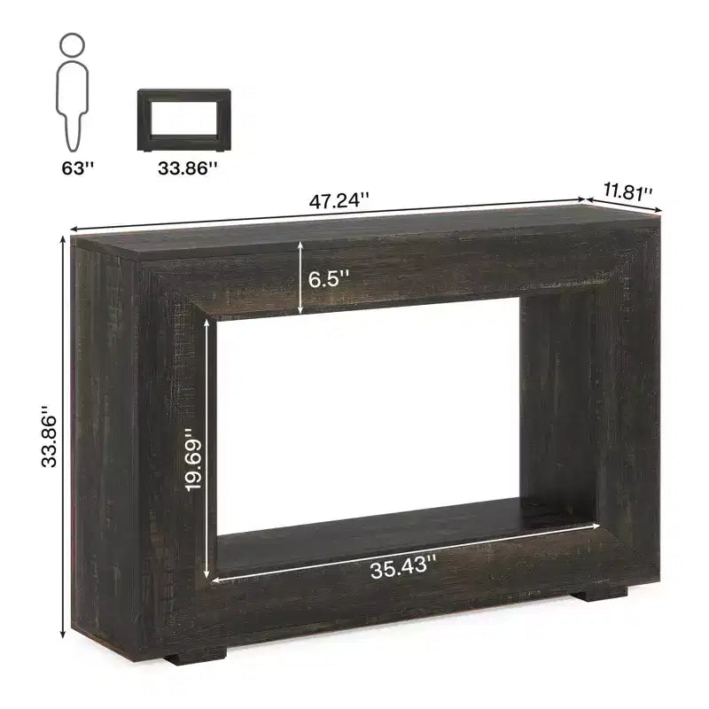 Tribesigns Tavolo consolle da ingresso stile rustico 47 pollici