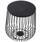 Tavolino Moderno Mid-Century LeisureMod Runswick - Tavolino d'Appoggio in Legno e Metallo con Vano Contenitore a Scomparsa e Vano Segreto