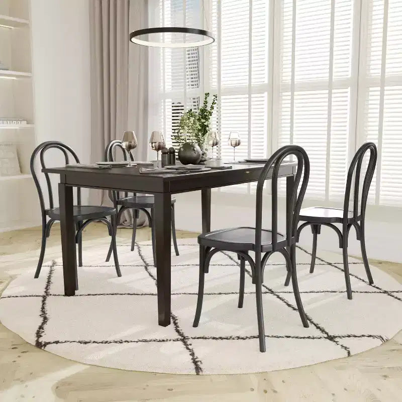 Set di 2 sedie Thonet di Emma and Oliver in resina effetto legno resistenti alle intemperie per uso interno/esterno