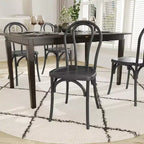 Set di 2 sedie Thonet di Emma and Oliver in resina effetto legno resistenti alle intemperie per uso interno/esterno