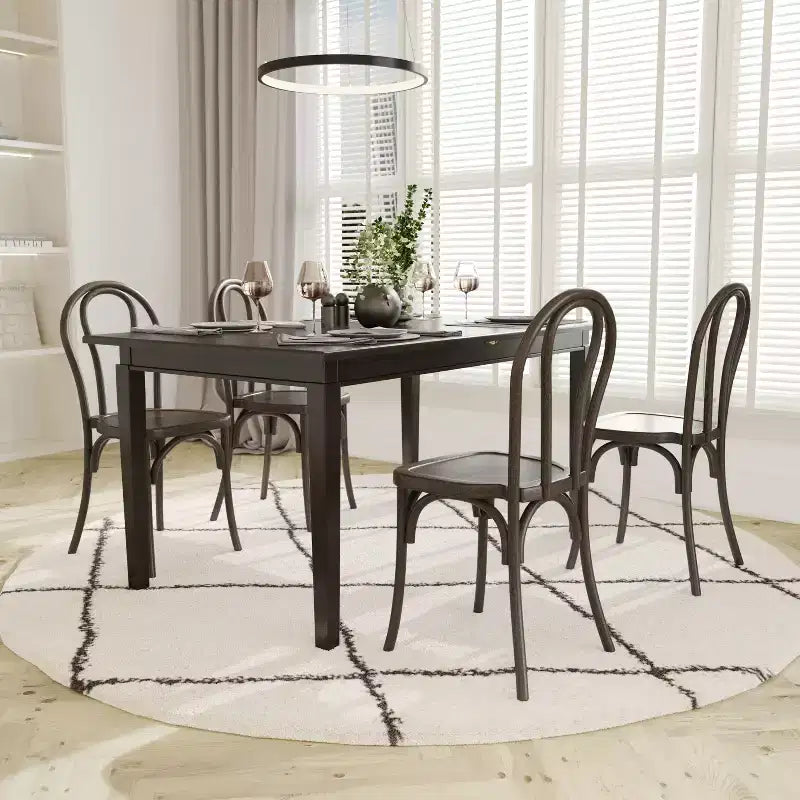 Set di 2 sedie Thonet di Emma and Oliver in resina effetto legno resistenti alle intemperie per uso interno/esterno