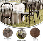 Set di 2 sedie Thonet di Emma and Oliver in resina effetto legno resistenti alle intemperie per uso interno/esterno