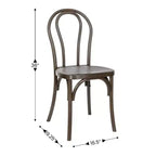 Set di 2 sedie Thonet di Emma and Oliver in resina effetto legno resistenti alle intemperie per uso interno/esterno
