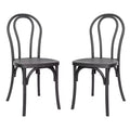Set di 2 sedie Thonet di Emma and Oliver in resina effetto legno resistenti alle intemperie per uso interno/esterno