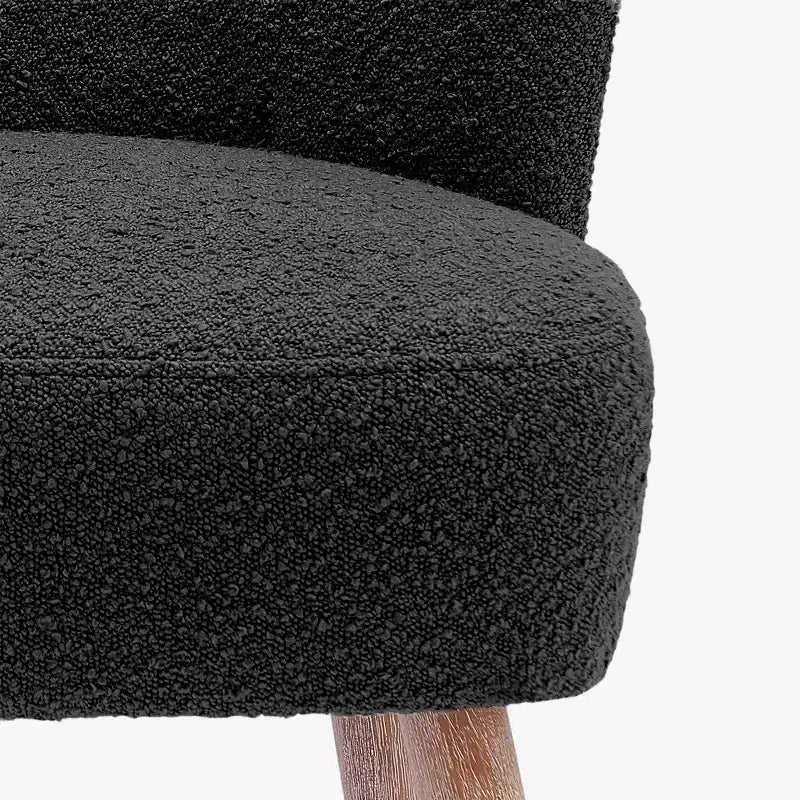 WestinTrends Genevieve Poltroncina Accento Senza Braccioli in Bouclé, Larga 63,5 cm