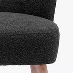 WestinTrends Genevieve Poltroncina Accento Senza Braccioli in Bouclé, Larga 63,5 cm
