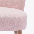 WestinTrends Genevieve Poltroncina Accento Senza Braccioli in Bouclé, Larga 63,5 cm