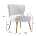 WestinTrends Genevieve Poltroncina Accento Senza Braccioli in Bouclé, Larga 63,5 cm