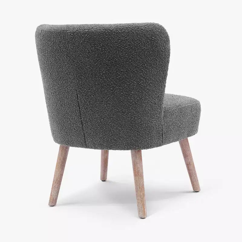 WestinTrends Genevieve Poltroncina Accento Senza Braccioli in Bouclé, Larga 63,5 cm