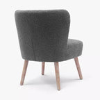WestinTrends Genevieve Poltroncina Accento Senza Braccioli in Bouclé, Larga 63,5 cm