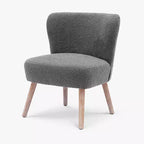 WestinTrends Genevieve Poltroncina Accento Senza Braccioli in Bouclé, Larga 63,5 cm