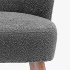 WestinTrends Genevieve Poltroncina Accento Senza Braccioli in Bouclé, Larga 63,5 cm