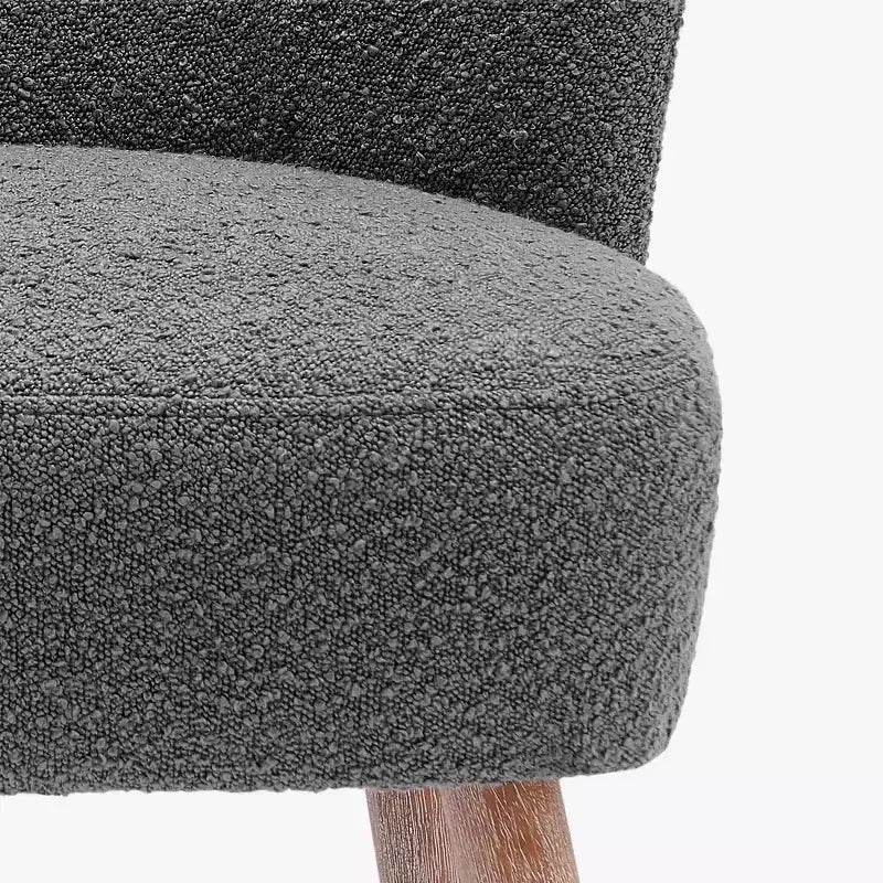 WestinTrends Genevieve Poltroncina Accento Senza Braccioli in Bouclé, Larga 63,5 cm