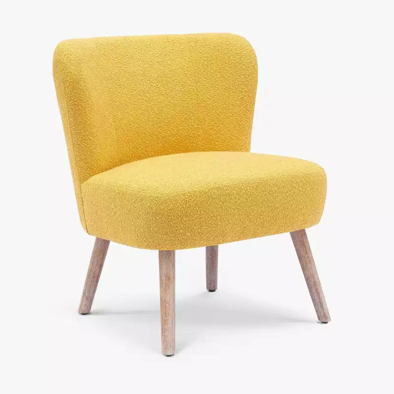 WestinTrends Genevieve Poltroncina Accento Senza Braccioli in Bouclé, Larga 63,5 cm
